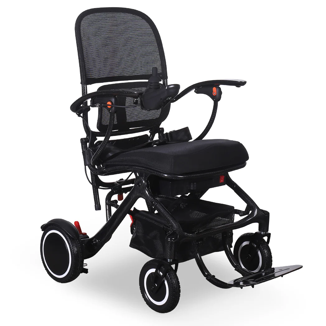 exoglide ultra light carbon folding electric wheelchair