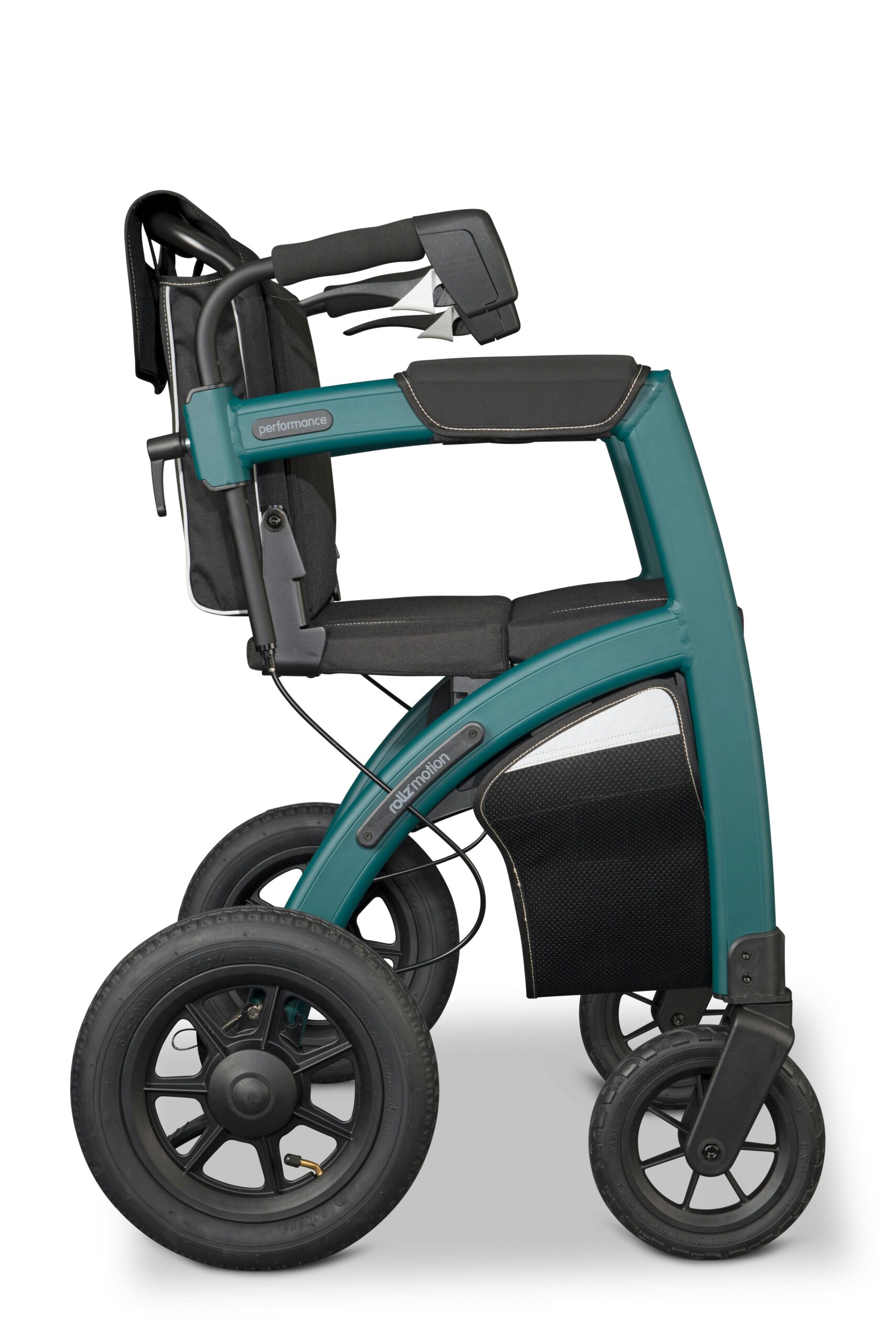 Sleek and modern compact folding wheelchair designed for mobility and convenience on a neutral white background.